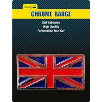 Image for Chrome Self Adhesive Badge Union Flag