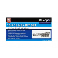 Image for BlueSpot 15 Pce 1/2" Drive Hex Bit Set (H4-H12)