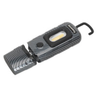 Image for Sealey Rechargeable Inspection Lamp 2W COB + 1W LED Carbon Fibre Effect