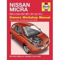 Image for Nissan Micra Manual (Haynes) Petrol - 03 to 07, 52 to 57 reg (4734)