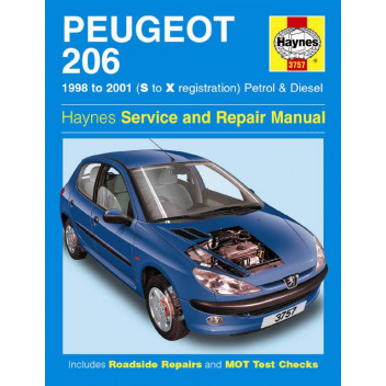 Image for Peugeot 206 Manual (Haynes) Petrol and Diesel - 98 to 01, S to X reg (3757)