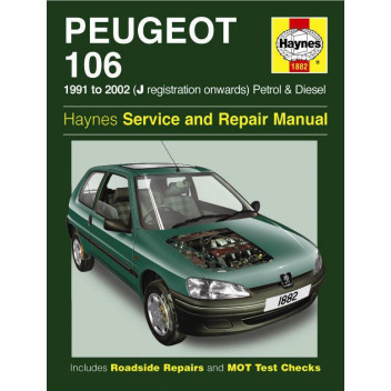 Image for Peugeot 106 Manual (Haynes) Petrol & Diesel - J reg to 53, 91 - 04 (1882)