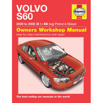 Image for Volvo S60 Manual (Haynes) Petrol & Diesel - 00 to 08, X to 09 reg (4793)