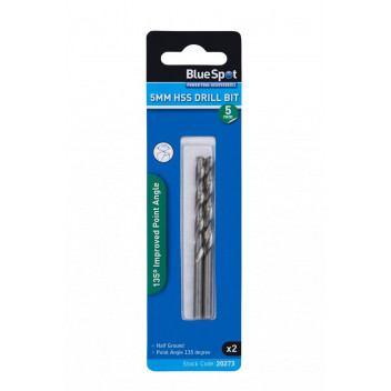 Image for Bluespot 10 Piece 5.0 mm HSS Drill Bits In Tube