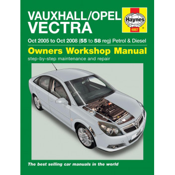Image for Vauxhall Vectra Manual (Haynes) Petrol & Diesel - 05 to 08, 55 to 58 reg (4887)