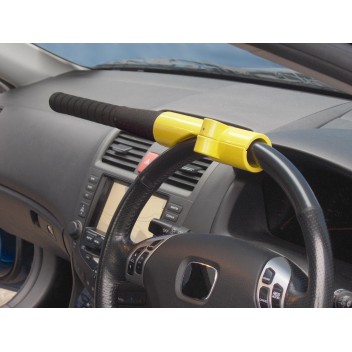 Image for Baseball Bat Steering Wheel Lock - Yellow / Red