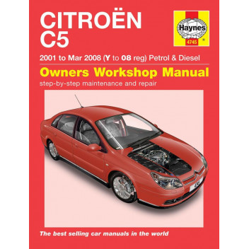 Image for Citroen C5 Manual (Haynes) Petrol & Diesel - 01 to 08, Y to 08 reg (4745)