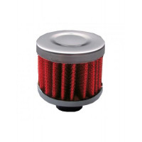 Image for Red Mesh Breather Filter With Chrome Surround
