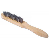 Image for 4 Row Wire Brush With Wooden Handle