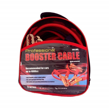Image for Professional Copper Booster Cable Jump Leads With Surge Protection 600 Amp
