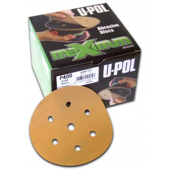 Image for U-POL Abrasive Latex Paper Discs 6+1 Hole 120 Grit Single Disc