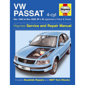 Image for VW Passat Manual (Haynes) 4-cyl Petrol and Diesel - 96 to 00, P to X reg (3917)