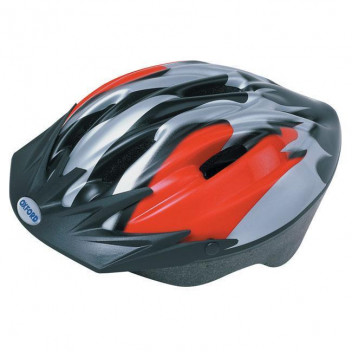 Image for Oxford F15 Hurricane Cycle Helmet Red/Silver Medium