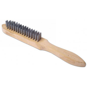 Image for 4 Row Wire Brush With Wooden Handle