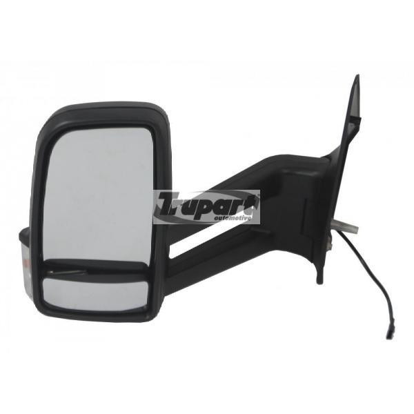 Door Mirror Mercedes Sprinter & VW Crafter 06> Long Arm, Manual, With Indicator Black L/H image