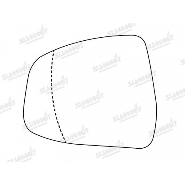 Summit Self Adhesive Mirror Glass - Ford Mondeo 4 LHS image