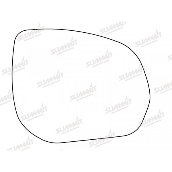 Summit Self Adhesive Mirror Glass Heated Base Plate Anti Dazzle Citroen C-Crosser RHS image