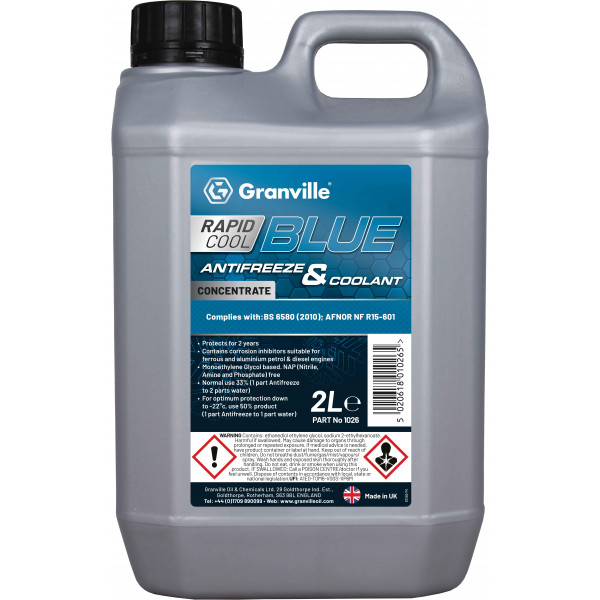 Granville Rapid Cool Blue Antifreeze 2 Litre Bottle image